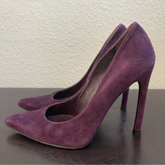 STUART WEITZMAN Suede Pumps Purple Size 6.5 - Picture 2 of 6